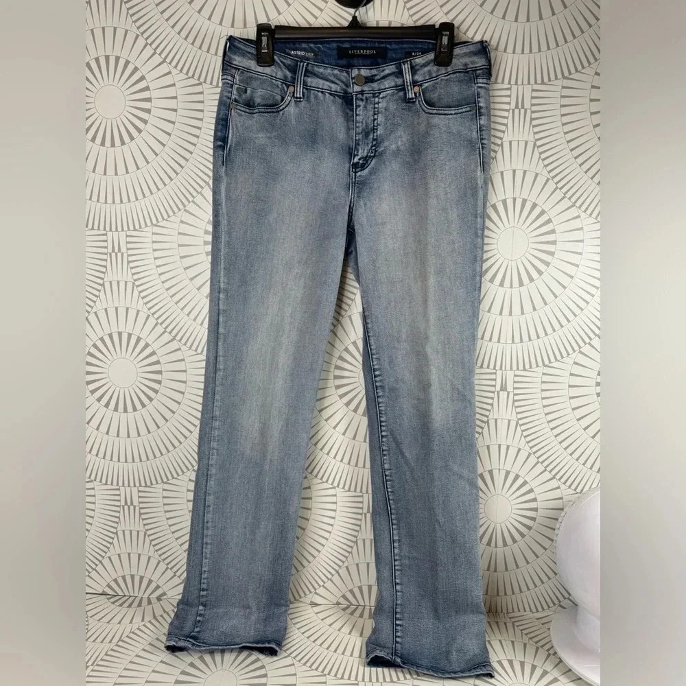 Liverpool Jeans Saguaro Astrid Crop Denim Jean Stretch Light Wash Womens Size 29